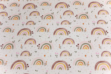 Jersey mit Regenbogen, Artikel-Nr. FVJ-3572, Fräulein von Julie, cremeweiß, 0,5 m